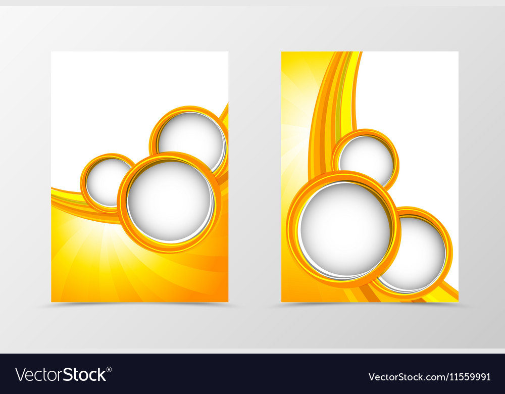 Front and back dynamic wave flyer template design