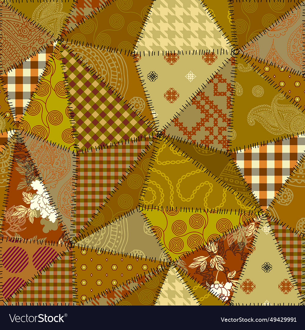 Geometric abstract pattern intersection patchwork