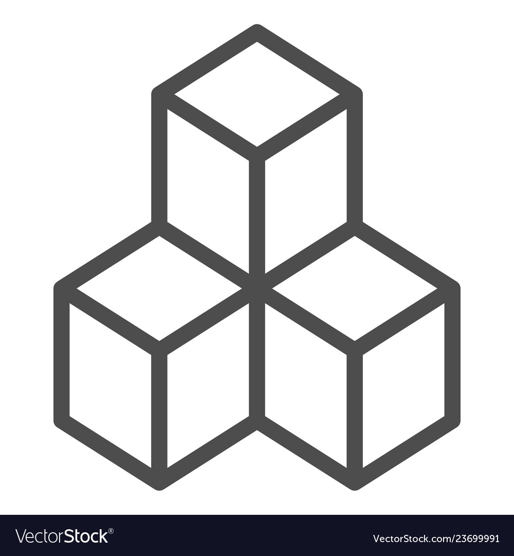 Geometric Cube Icon - Solution