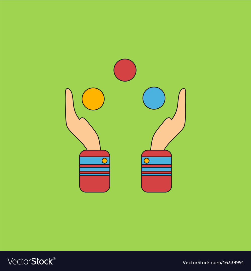 Hands juggling with balls