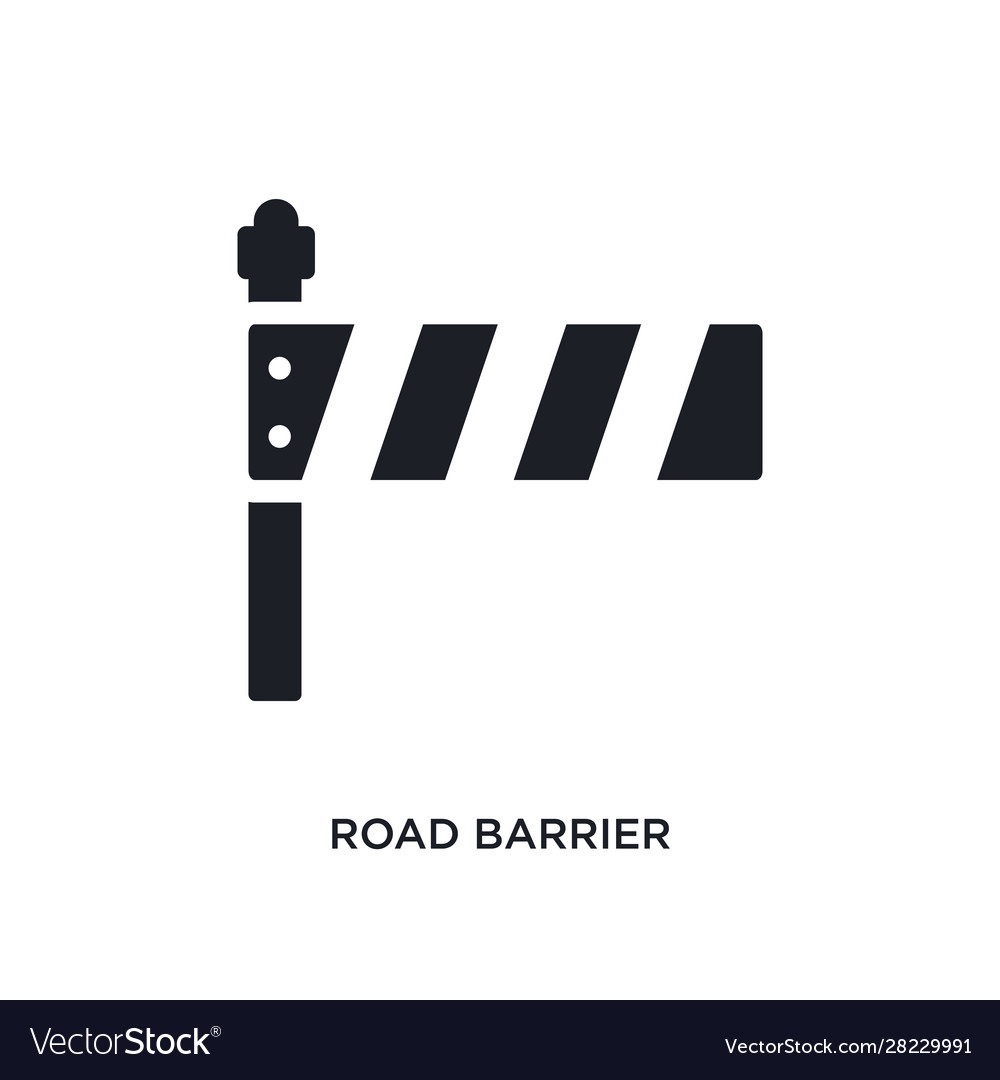 Road barrier isolated icon simple element from