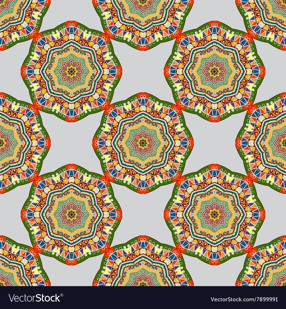 Seamless pattern with elements of mandala style