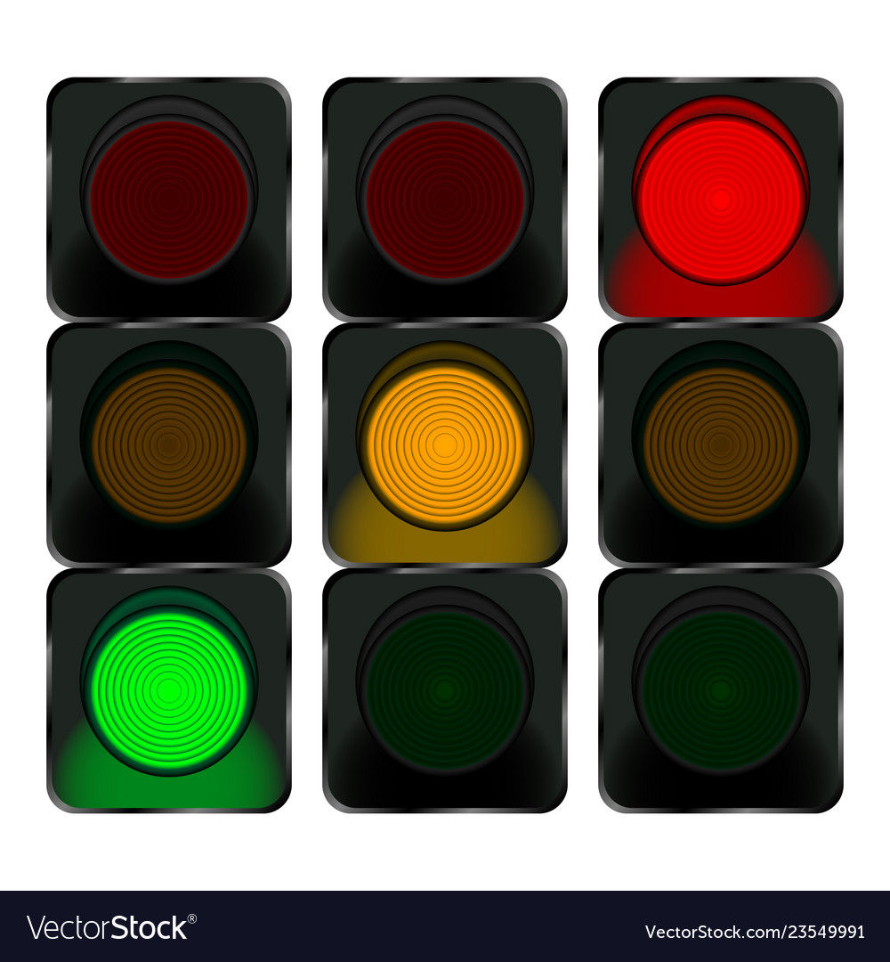 red orange green traffic lights