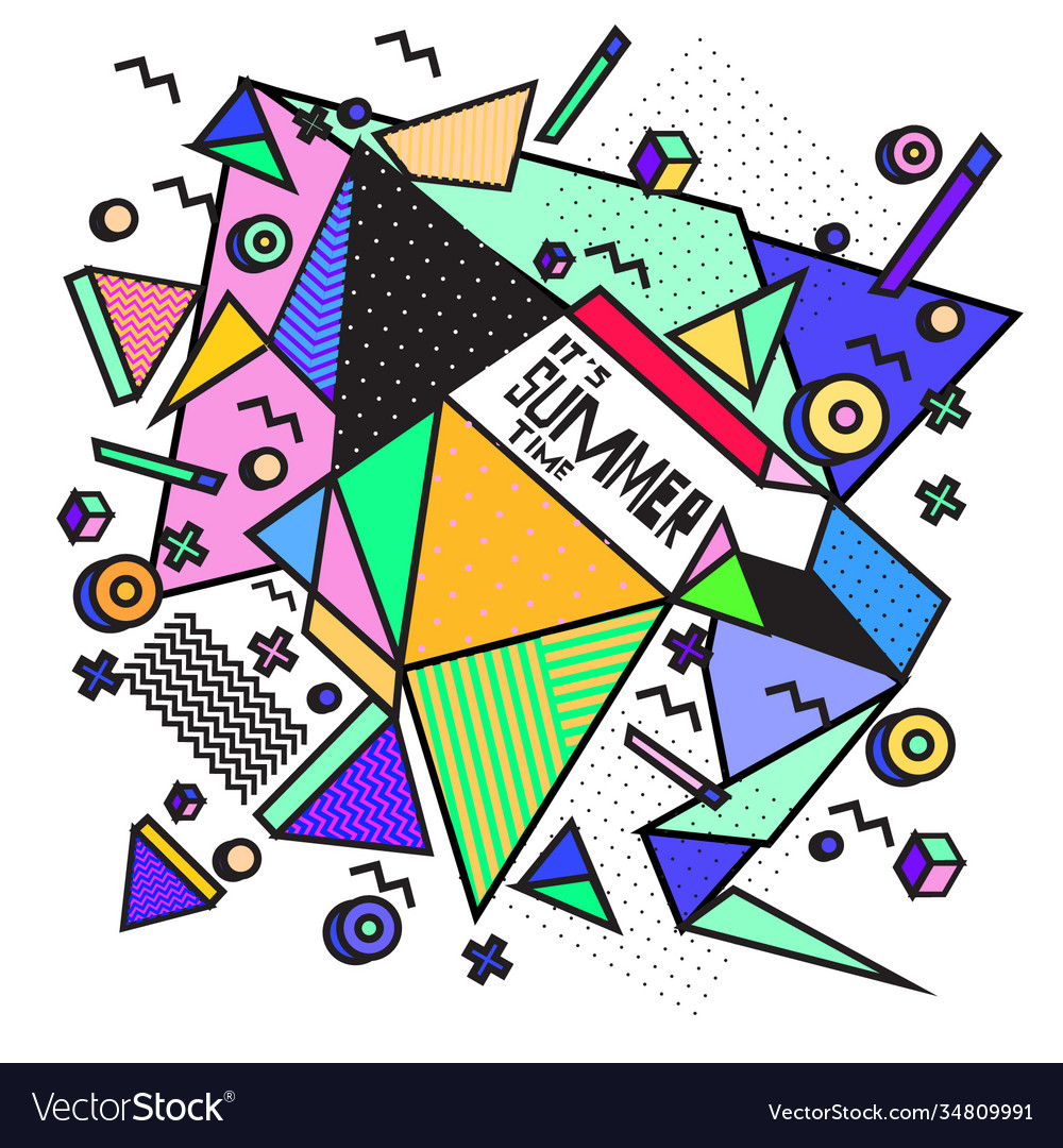 Triangle geometric forms for summer events