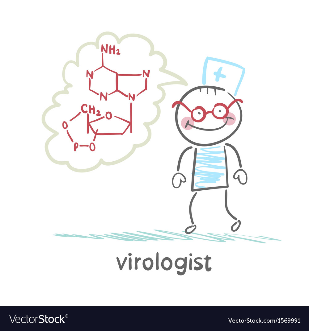 Virologist thinking about the formula