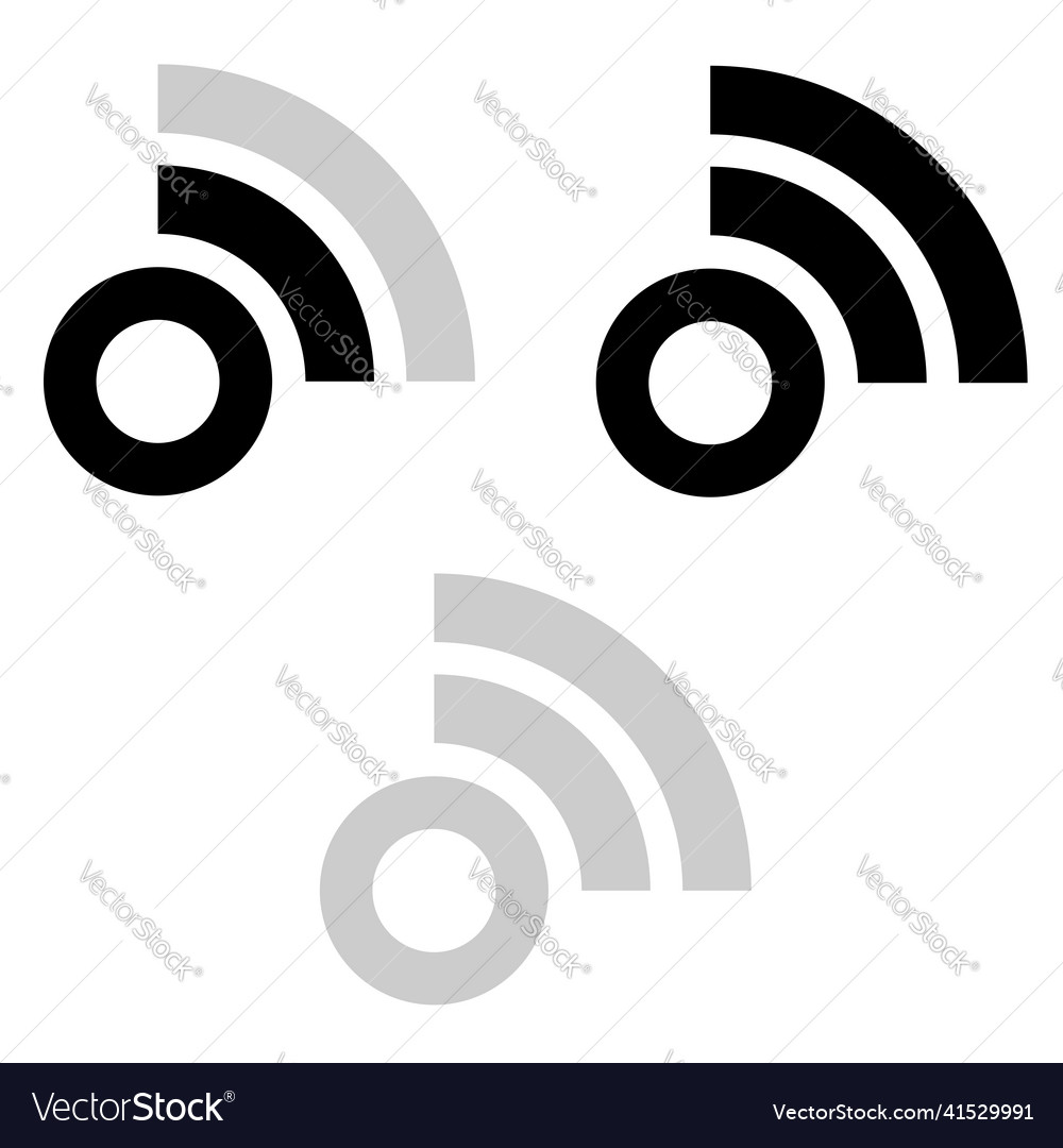 Wireless cordless signal internet wifi shape icon vector image Wireless cordless signal internet wifi shape icon