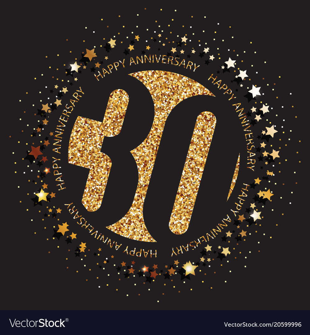 Download 30th birthday logo Royalty Free Vector Image - VectorStock