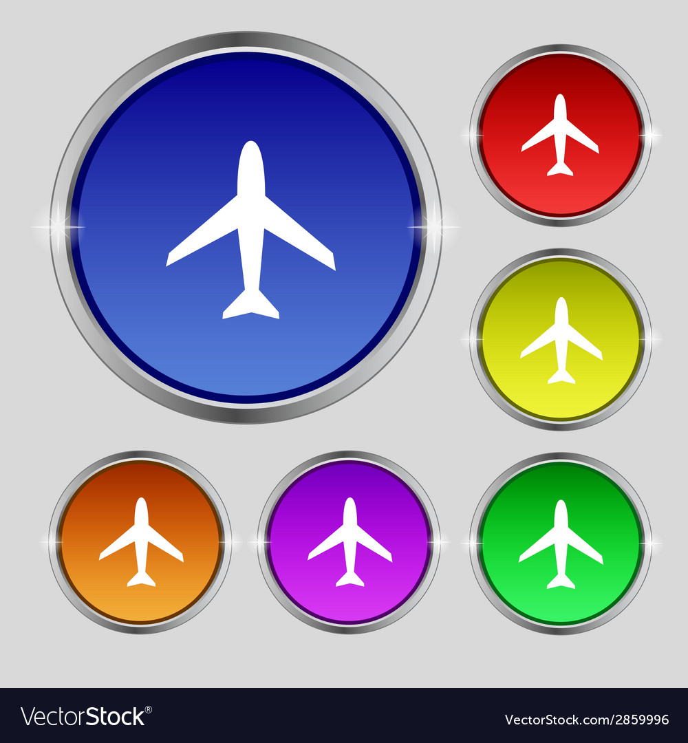 Airplane sign plane symbol travel icon flight flat