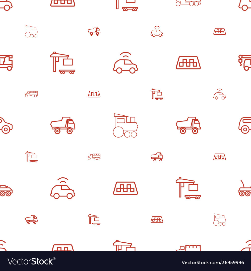Automobile icons pattern seamless white background