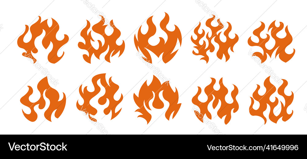 Bonfire icon set Royalty Free Vector Image - VectorStock