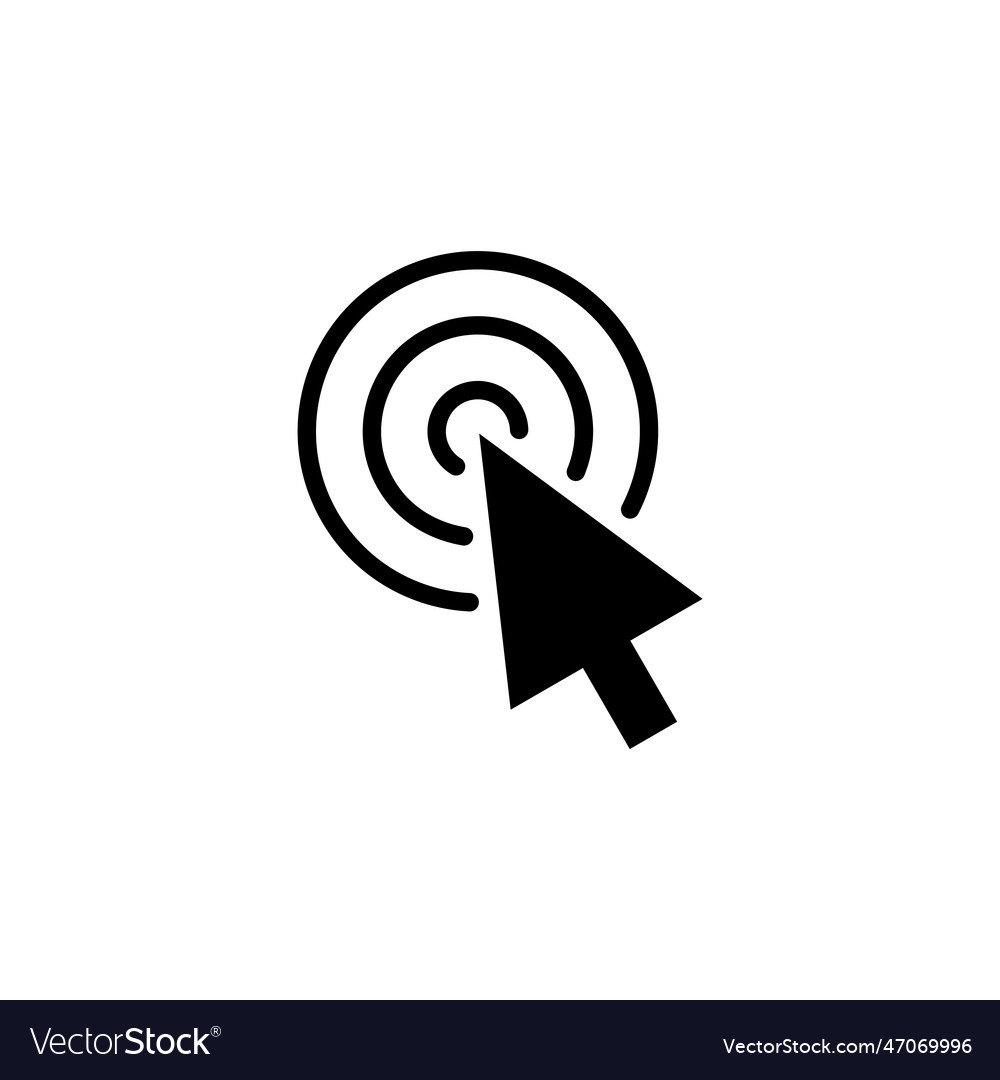 Klicken Sie auf Symbol Zeiger Pfeil Cursor Vector Image Klicken Sie auf Symbol Zeiger Pfeil Cursor