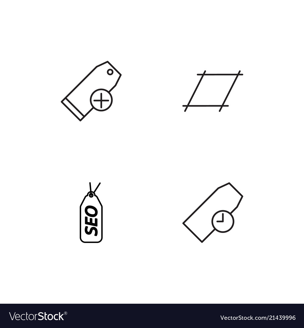 Commerce linear icons set simple outline