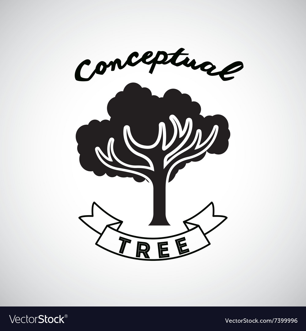 Conceptual tree design Royalty Free Vector Image