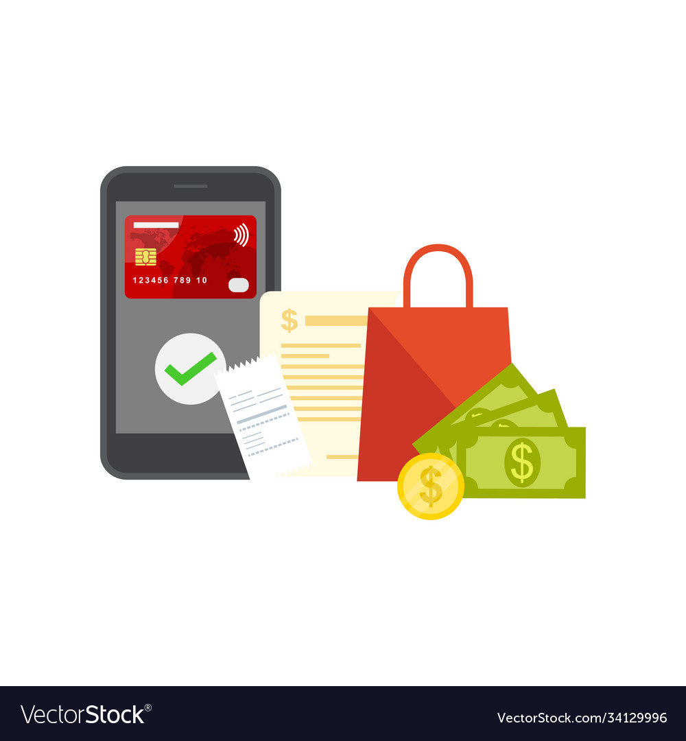 Contactless payment concept Royalty Free Vector Image