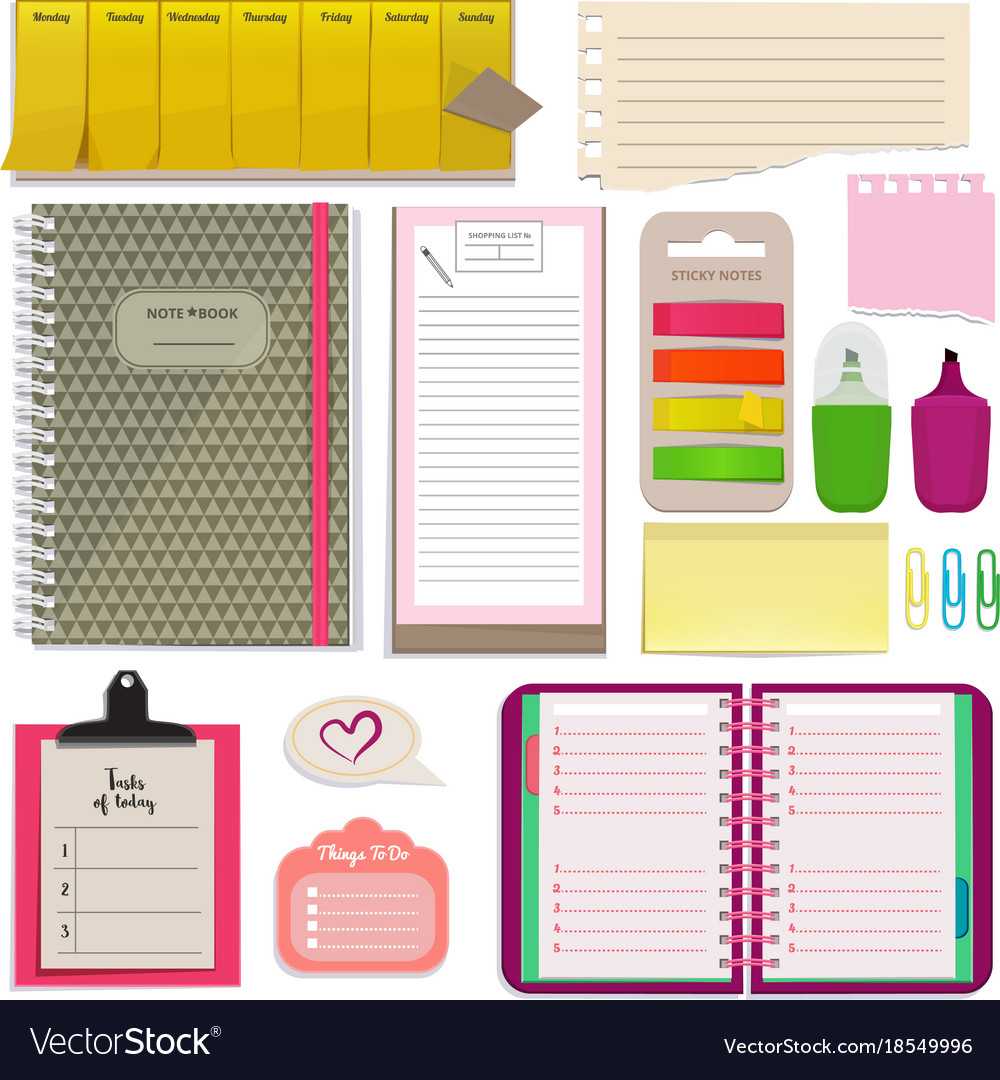 different notebooks notes daily agendas and daily agendas