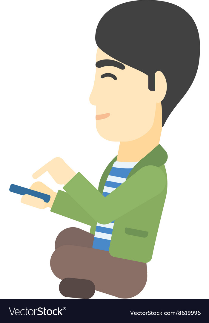 Man using mobile phone