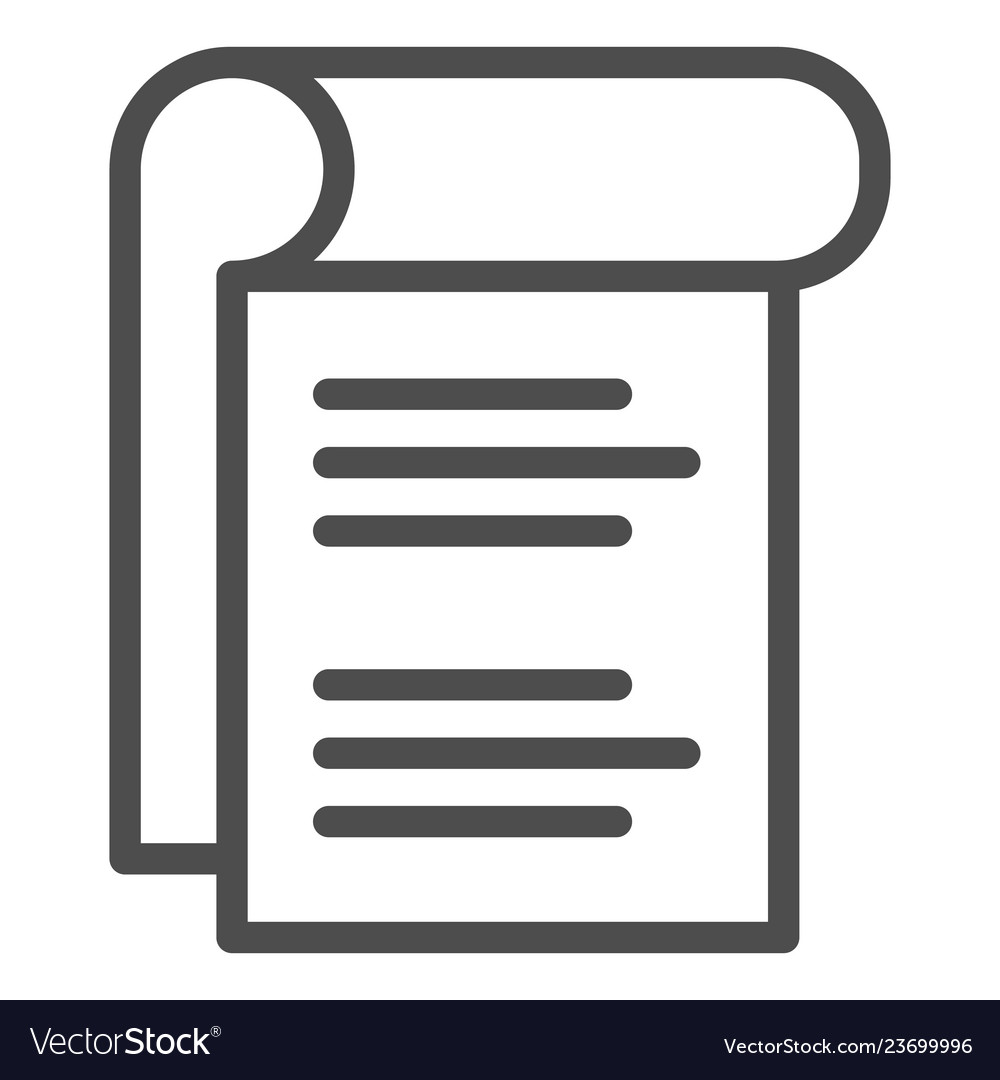 Notepad line icon sheet of paper vector image Notepad line icon sheet of paper