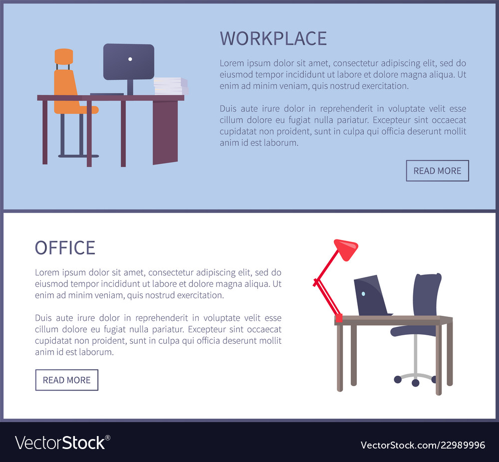 Office workplace design table computer and chair