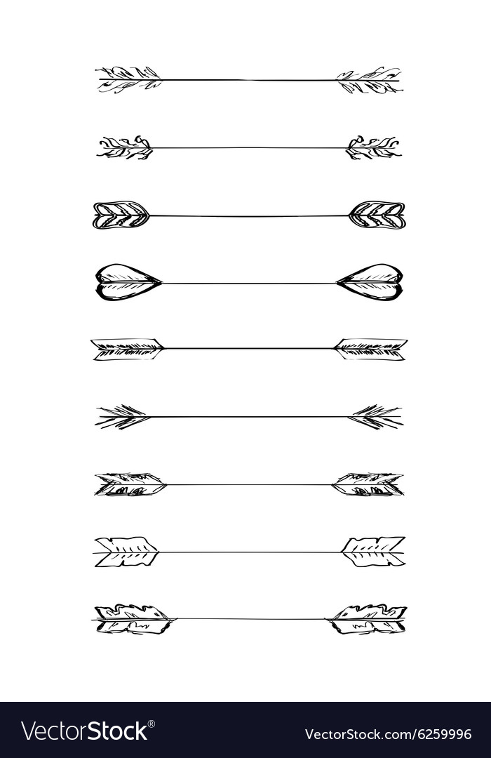 Retro scribble hand-drawn dividers set