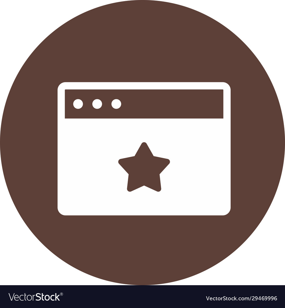 Star browser icon isolated on background