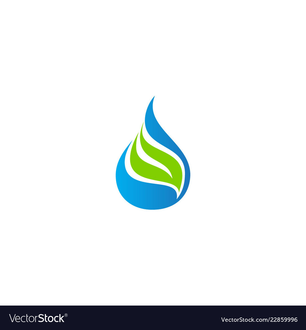 Waterdrop bio ecology logo Royalty Free Vector Image