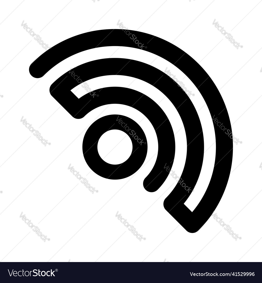 Wireless cordless signal internet wifi shape icon vector image Wireless cordless signal internet wifi shape icon