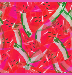 Watermelon seamless pattern Royalty Free Vector Image