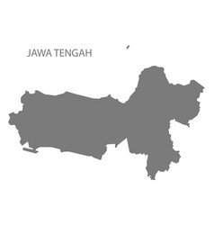 Jawa timur indonesia map grey Royalty Free Vector Image