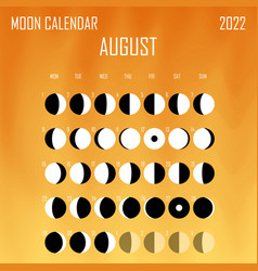 2022 moon calendar astrological calendar design Vector Image