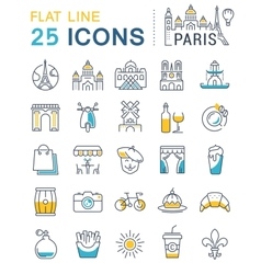 France flat icons Royalty Free Vector Image - VectorStock