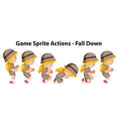 Game sprite actions - jumping Royalty Free Vector Image