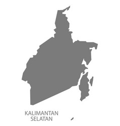 Kalimantan barat indonesia map grey Royalty Free Vector