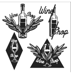 Set wine chalk Royalty Free Vector Image - VectorStock