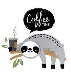 Cute sloth bear animal set Royalty Free Vector Image