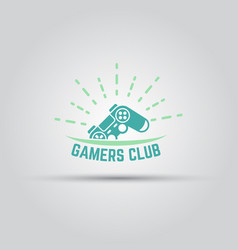 Video gamers club labels or emblems isolated Vector Image