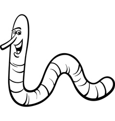 Earthworm character cartoon Royalty Free Vector Image