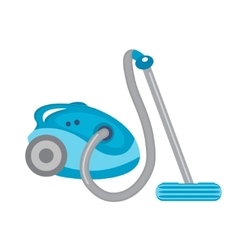 Blue vacuum cleaner isolated on white background Vector Image