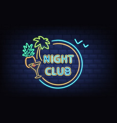 Karaoke Nightclub Neon Light Signboard Royalty Free Vector