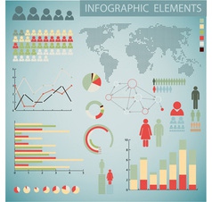 Infographics retro blue Royalty Free Vector Image