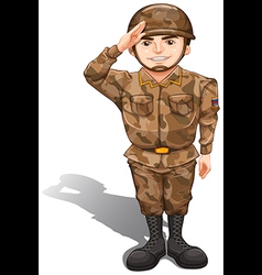 A soldier with a gun Royalty Free Vector Image