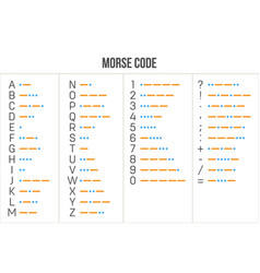 Alphabet morse code aviation Royalty Free Vector Image