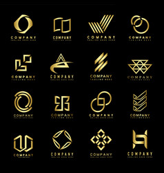 Set company logo design ideas Royalty Free Vector Image