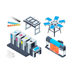 Printing house industry plotter inkjet offset Vector Image