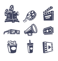 Grunge retro cinema poster Royalty Free Vector Image