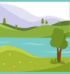 Summer landscape Royalty Free Vector Image - VectorStock