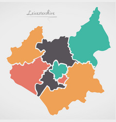 Staffordshire england map with states and modern Vector Image