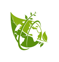 Leaf circle 3d logo Royalty Free Vector Image - VectorStock
