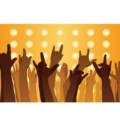 Concert Crowd Silhouette Royalty Free Vector Image