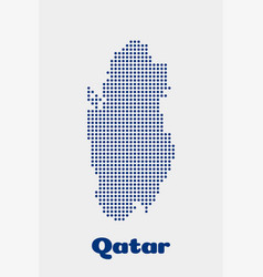 Qatar network map logo Royalty Free Vector Image