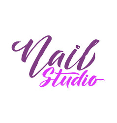 Manicure studio nail master logo beauty Royalty Free Vector